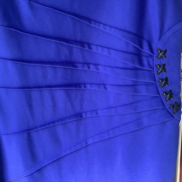 Ivanka Trump Sleeveless Pleated Sheath Dress Royal Blue Women's Size 14 NWT - Picture 7 of 10